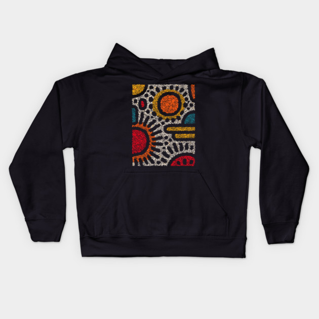 Geometric Abstract Pattern – Modern Shapes Design Kids Hoodie by TuncGK