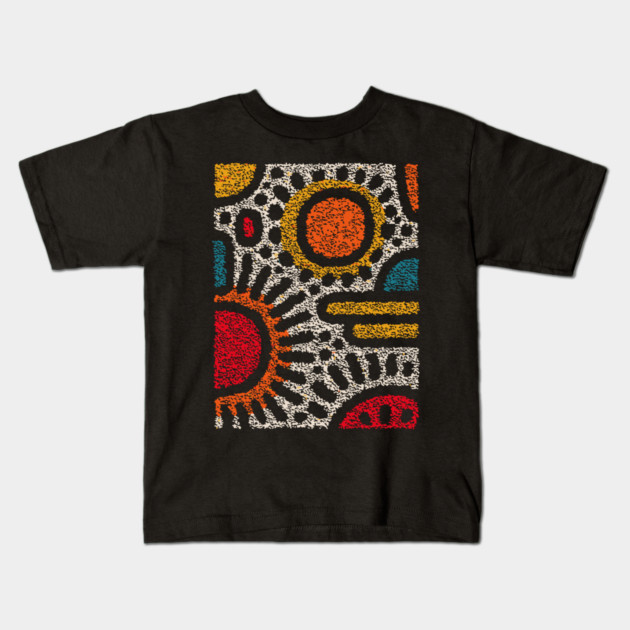 Geometric Abstract Pattern – Modern Shapes Design Kids T-Shirt by TuncGK