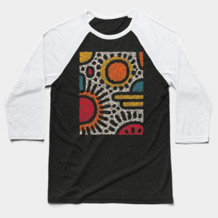 Geometric Abstract Pattern – Modern Shapes Design Baseball T-Shirt