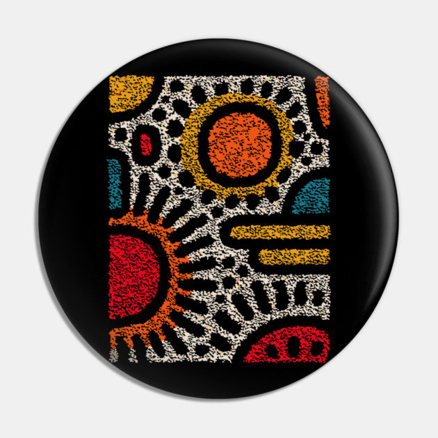 Geometric Abstract Pattern – Modern Shapes Design Pin by TuncGK