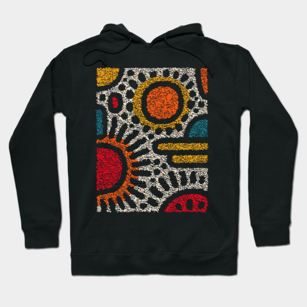 Geometric Abstract Pattern – Modern Shapes Design Hoodie by TuncGK