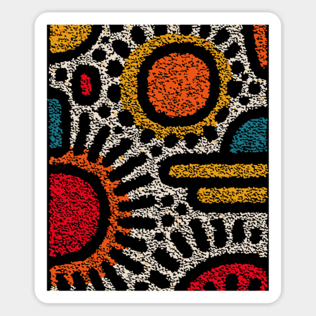 Geometric Abstract Pattern – Modern Shapes Design Magnet by TuncGK