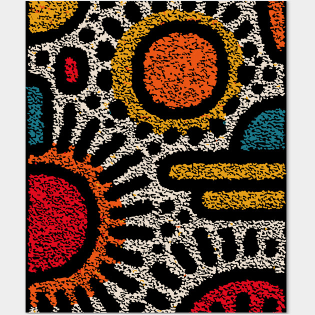 Geometric Abstract Pattern – Modern Shapes Design Wall Art by TuncGK