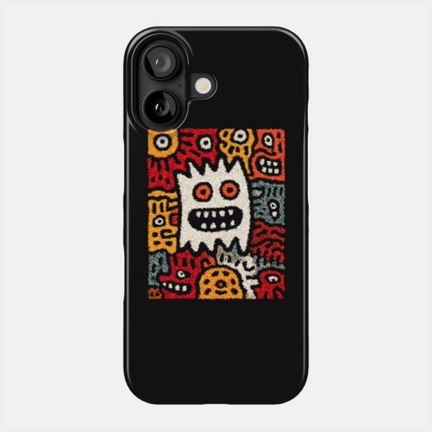 Cute Germs Cartoon Design – Science & Microbe Artwork Phone Case by TuncGK