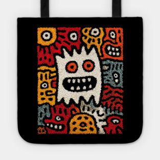 Cute Germs Cartoon Design – Science & Microbe Artwork Tote