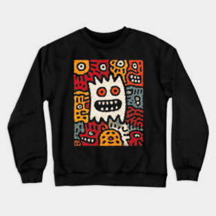 Cute Germs Cartoon Design – Science & Microbe Artwork Crewneck Sweatshirt