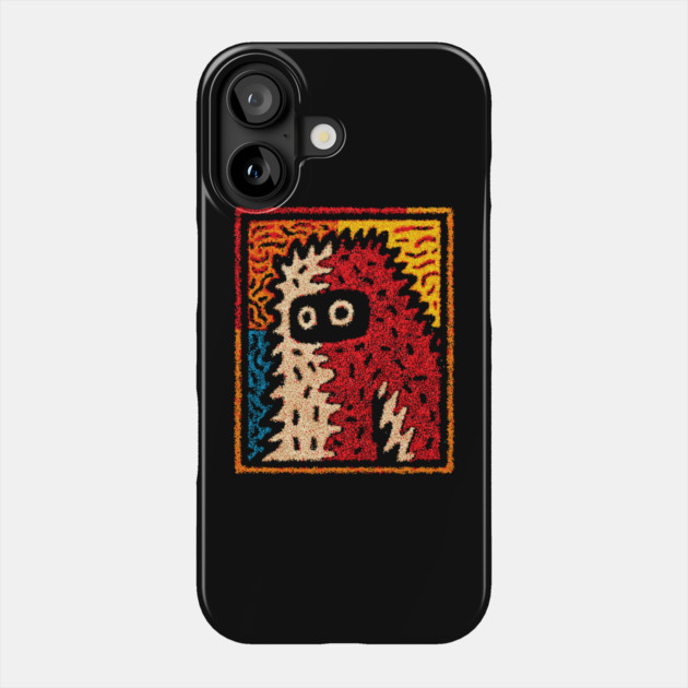 Hairy Monster Illustration – Monster Art Design Phone Case by TuncGK