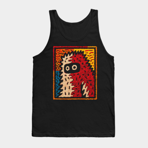 Hairy Monster Illustration – Monster Art Design Tank Top by TuncGK
