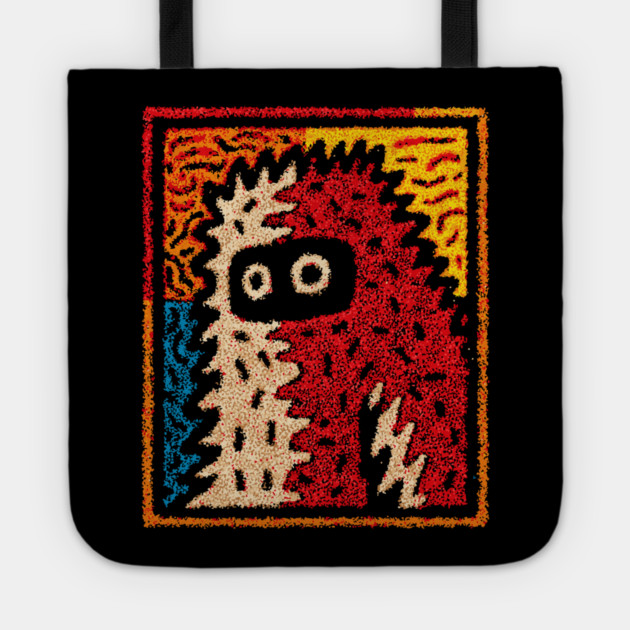 Hairy Monster Illustration – Monster Art Design Tote by TuncGK