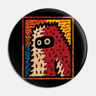 Hairy Monster Illustration – Monster Art Design Pin
