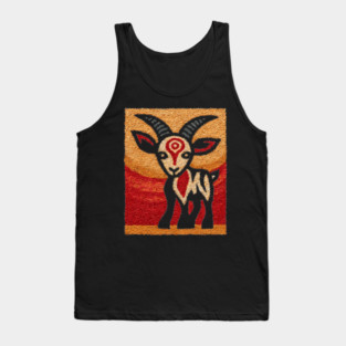 Ibex Mountain Goat Design – Alpine Wildlife Art Tank Top