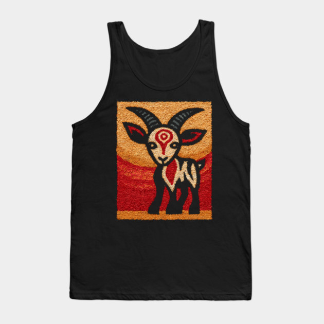 Ibex Mountain Goat Design – Alpine Wildlife Art Tank Top by TuncGK