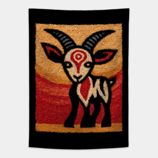 Ibex Mountain Goat Design – Alpine Wildlife Art Tapestry