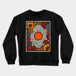 Organics Abstract Shapes – Boho Earthy Art Design Crewneck Sweatshirt