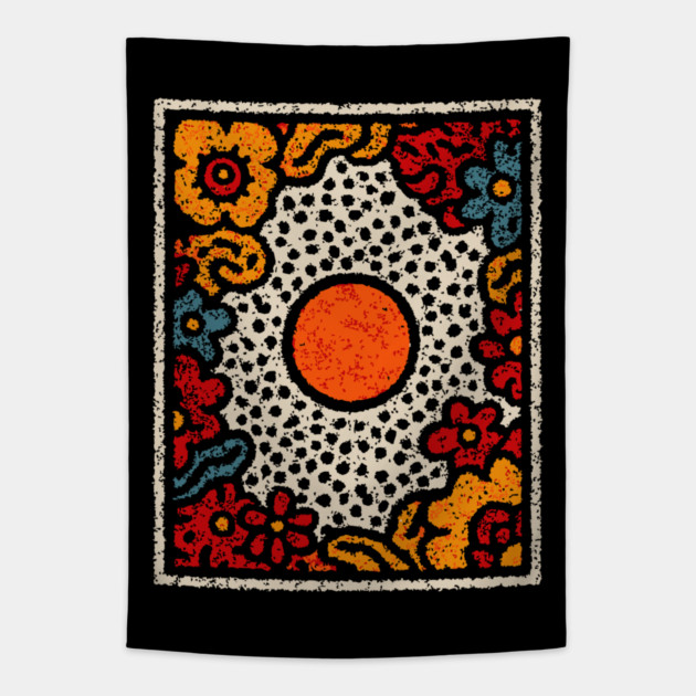 Organics Abstract Shapes – Boho Earthy Art Design Tapestry by TuncGK