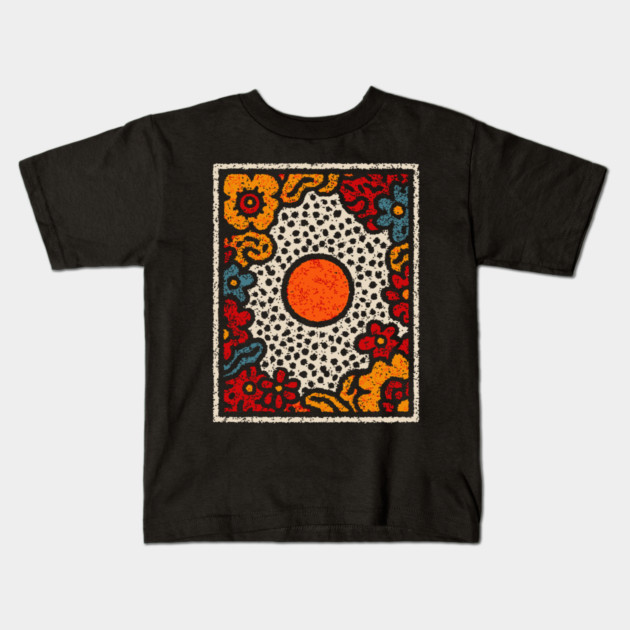 Organics Abstract Shapes – Boho Earthy Art Design Kids T-Shirt by TuncGK