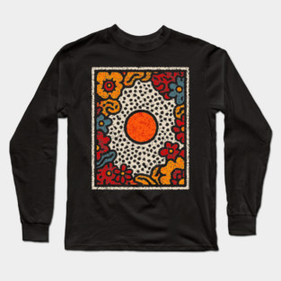 Organics Abstract Shapes – Boho Earthy Art Design Long Sleeve T-Shirt