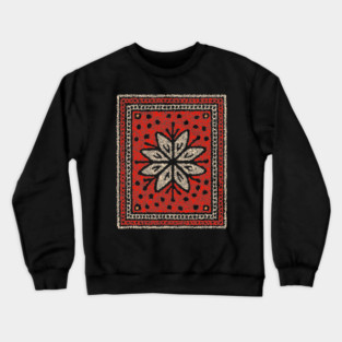 Snow Talisman Symbol – Winter & Nordic Art Design Crewneck Sweatshirt