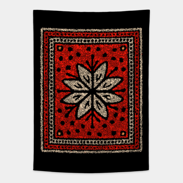 Snow Talisman Symbol – Winter & Nordic Art Design Tapestry by TuncGK