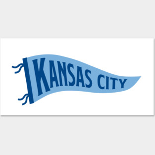 Kansas City Pennant - White Posters and Art