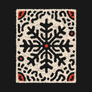Snow Tribal Pattern – Folk Winter Illustration T-Shirt