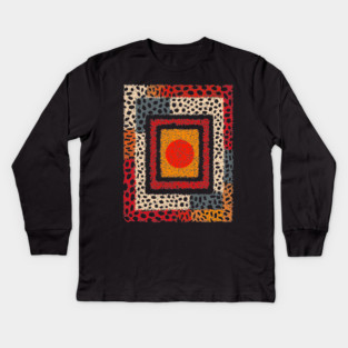 Sponge Abstract Texture – Modern Pattern Print Kids Long Sleeve T-Shirt