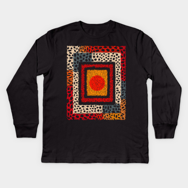 Sponge Abstract Texture – Modern Pattern Print Kids Long Sleeve T-Shirt by TuncGK