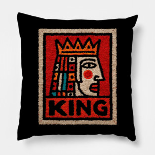 Tarot King Card Design – Royal Occult Art Pillow