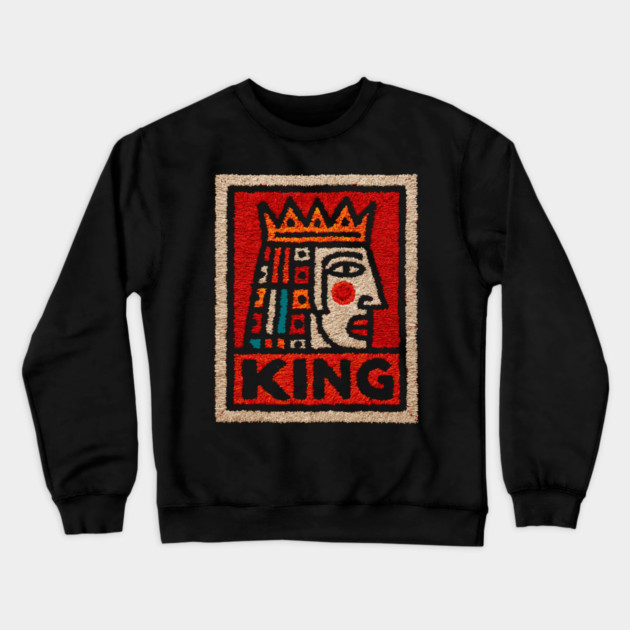 Tarot King Card Design – Royal Occult Art Crewneck Sweatshirt by TuncGK