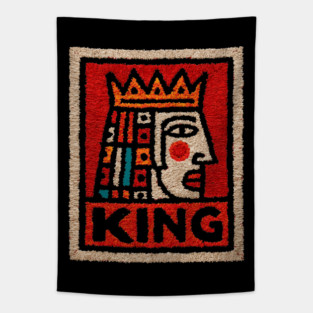 Tarot King Card Design – Royal Occult Art Tapestry