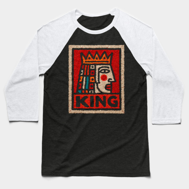 Tarot King Card Design – Royal Occult Art Baseball T-Shirt by TuncGK