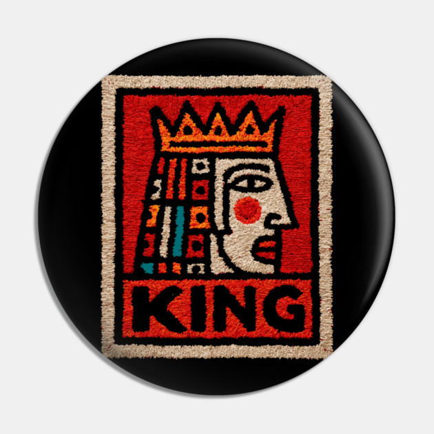 Tarot King Card Design – Royal Occult Art Pin by TuncGK