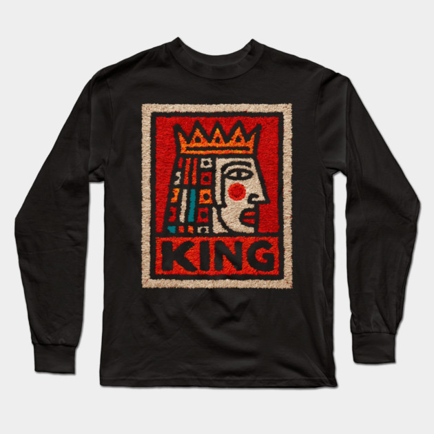 Tarot King Card Design – Royal Occult Art Long Sleeve T-Shirt by TuncGK