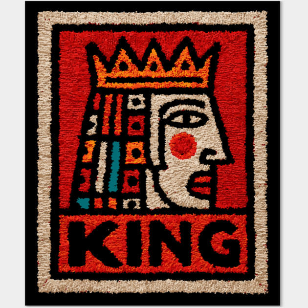 Tarot King Card Design – Royal Occult Art Wall Art by TuncGK