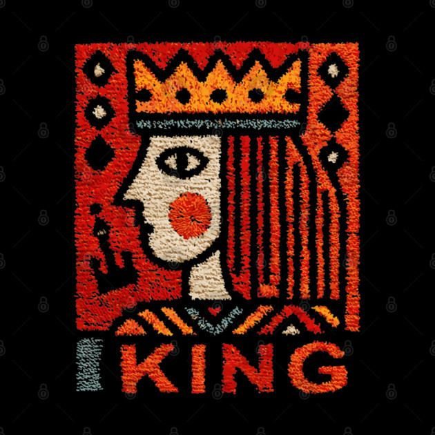 Tarot King Card Illustration – Folk Art Occult by TuncGK