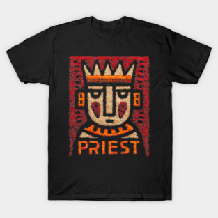 Tarot Priest Card Illustration – Spiritual Occult Design T-Shirt