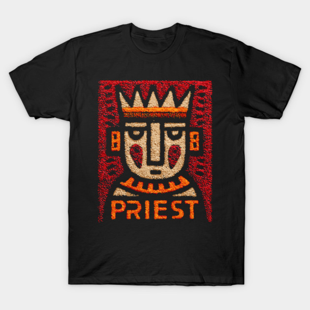 Tarot Priest Card Illustration – Spiritual Occult Design T-Shirt by TuncGK