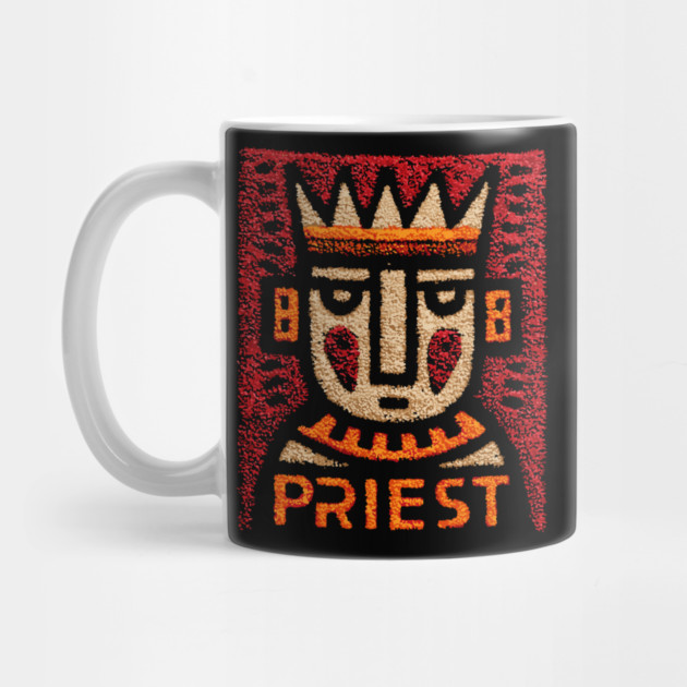 Tarot Priest Card Illustration – Spiritual Occult Design by TuncGK