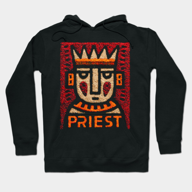 Tarot Priest Card Illustration – Spiritual Occult Design Hoodie by TuncGK