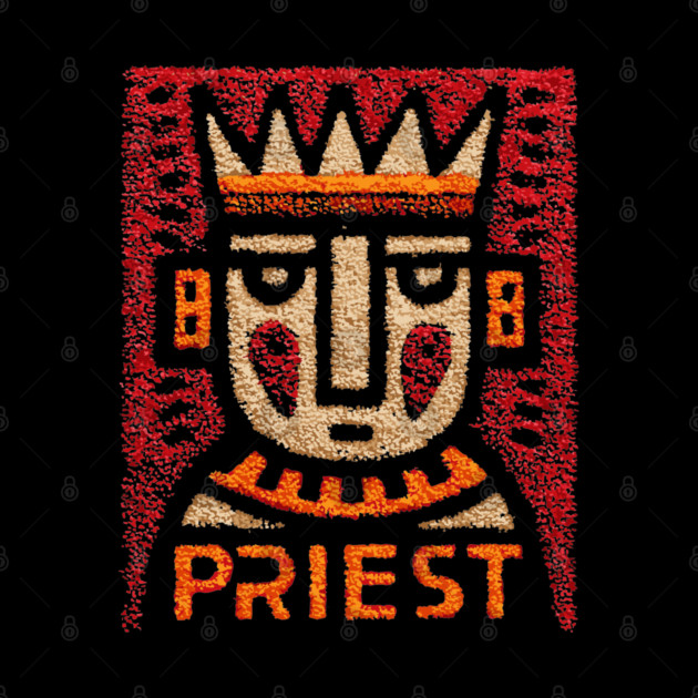 Tarot Priest Card Illustration – Spiritual Occult Design by TuncGK