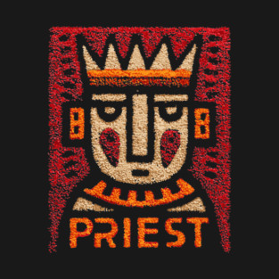 Tarot Priest Card Illustration – Spiritual Occult Design T-Shirt