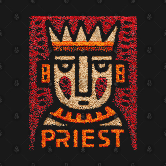 Tarot Priest Card Illustration – Spiritual Occult Design by TuncGK