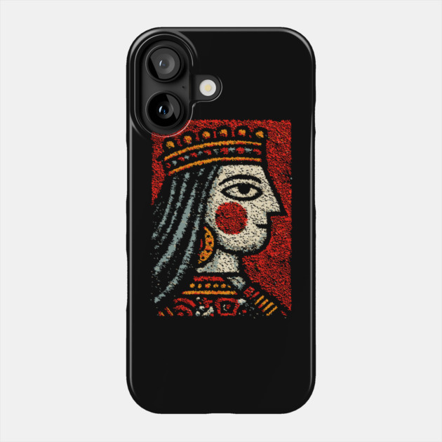 Tarot Queen Card Design – Feminine Occult Royalty Art Phone Case by TuncGK