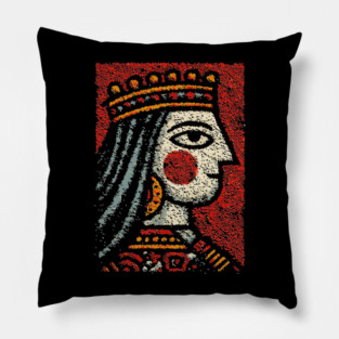 Tarot Queen Card Design – Feminine Occult Royalty Art Pillow
