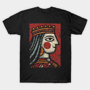 Tarot Queen Card Design – Feminine Occult Royalty Art T-Shirt