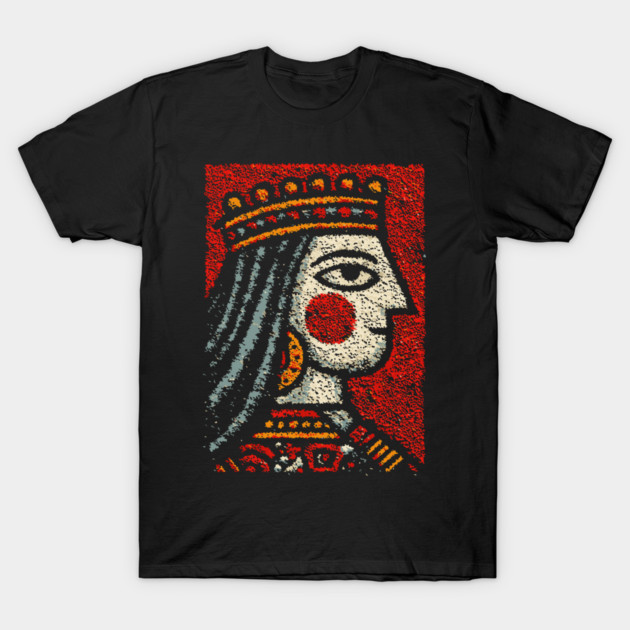 Tarot Queen Card Design – Feminine Occult Royalty Art T-Shirt by TuncGK
