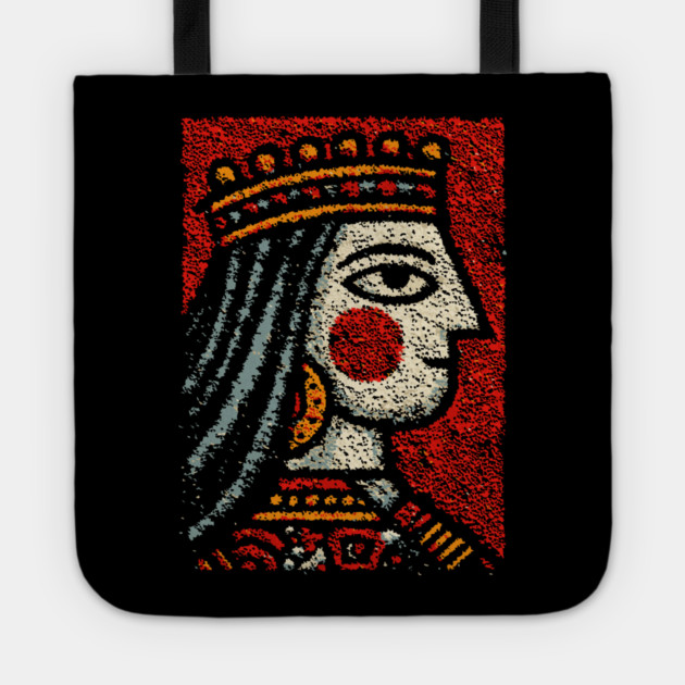 Tarot Queen Card Design – Feminine Occult Royalty Art Tote by TuncGK