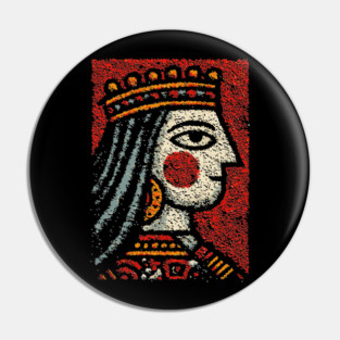 Tarot Queen Card Design – Feminine Occult Royalty Art Pin