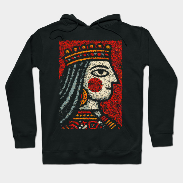 Tarot Queen Card Design – Feminine Occult Royalty Art Hoodie by TuncGK