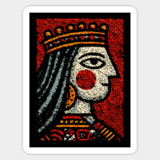 Tarot Queen Card Design – Feminine Occult Royalty Art Magnet
